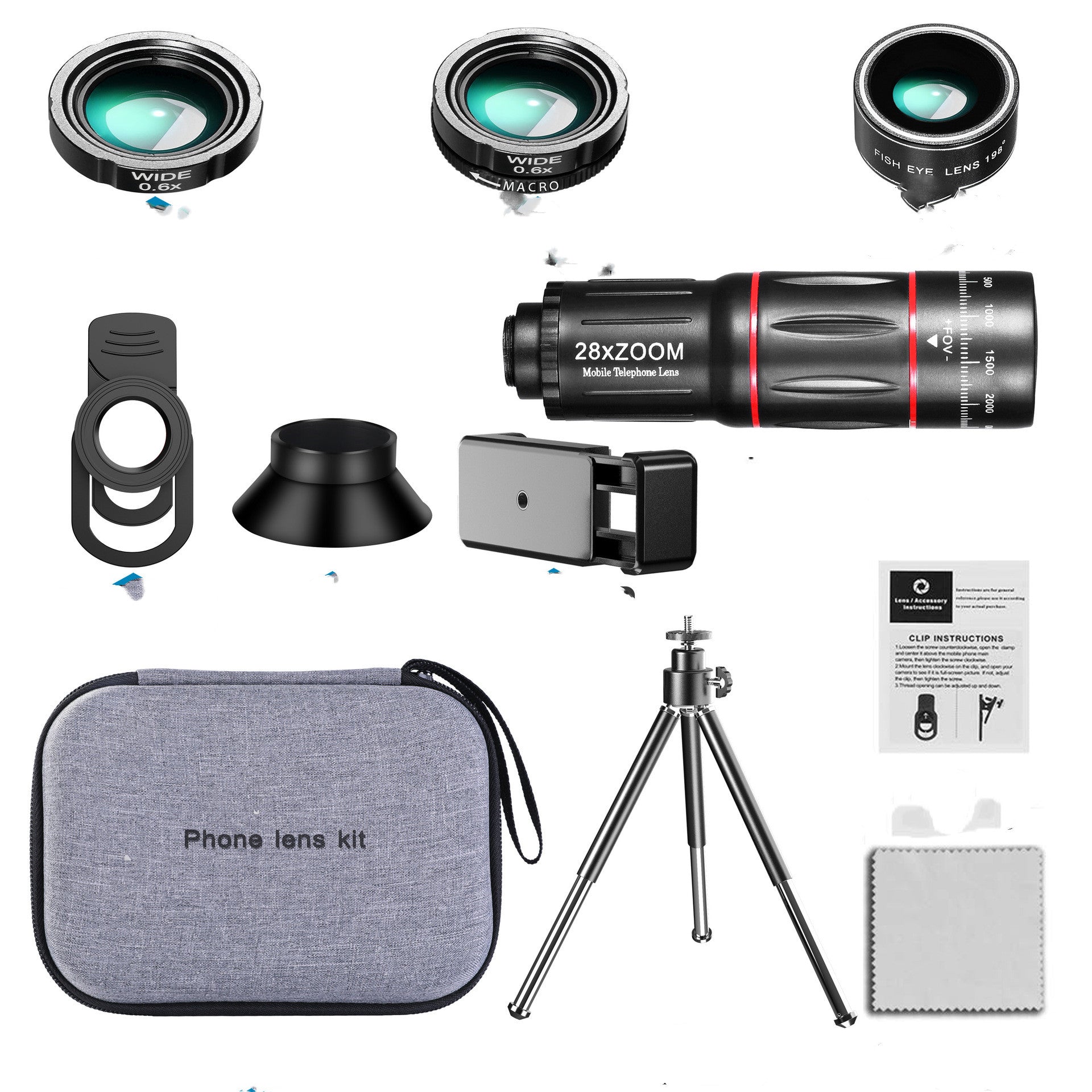 Mobile Phone Telephoto Lens Wide-Angle Telephoto