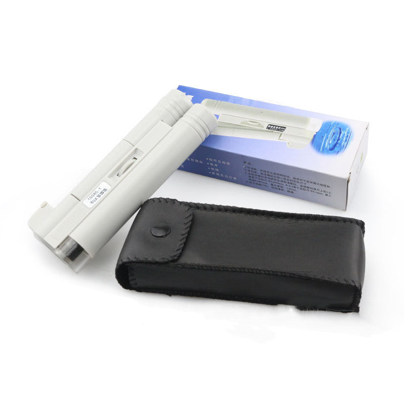 Binocular 150X Portable Mobile Phone Microscope With LED Magnifying Glass With Leather Case