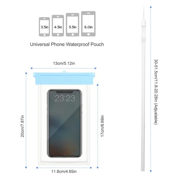 Universal IPX8 Waterproof Phone Pouch Dry Bag Case Underwater Protective High Touch Sensitive