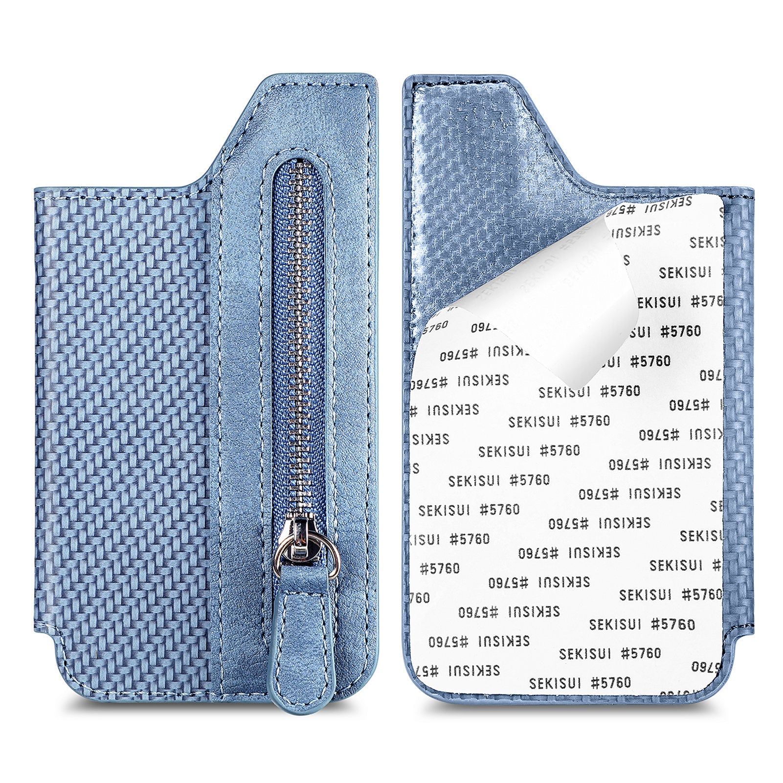 Card Holder Card Case Wallet Card Zipper Magnetic Snap Adhesive Portable Card Holder