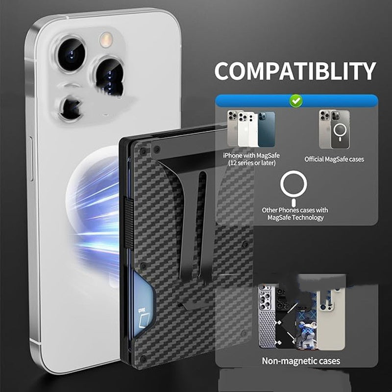 Men's Minimalist Card Holder 5-in-1 Magnetic Ultra-thin Wallet