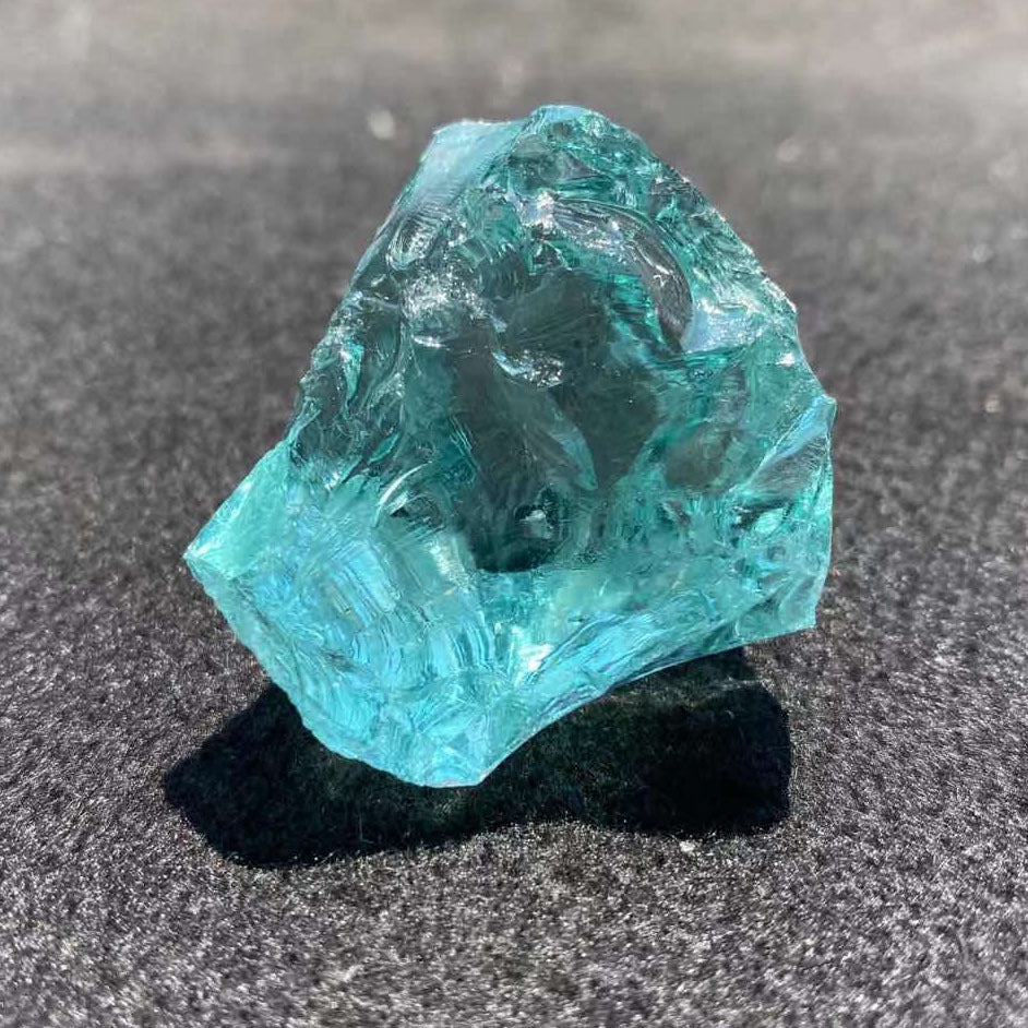 Light Blue Glass Crystal Stone Scenery